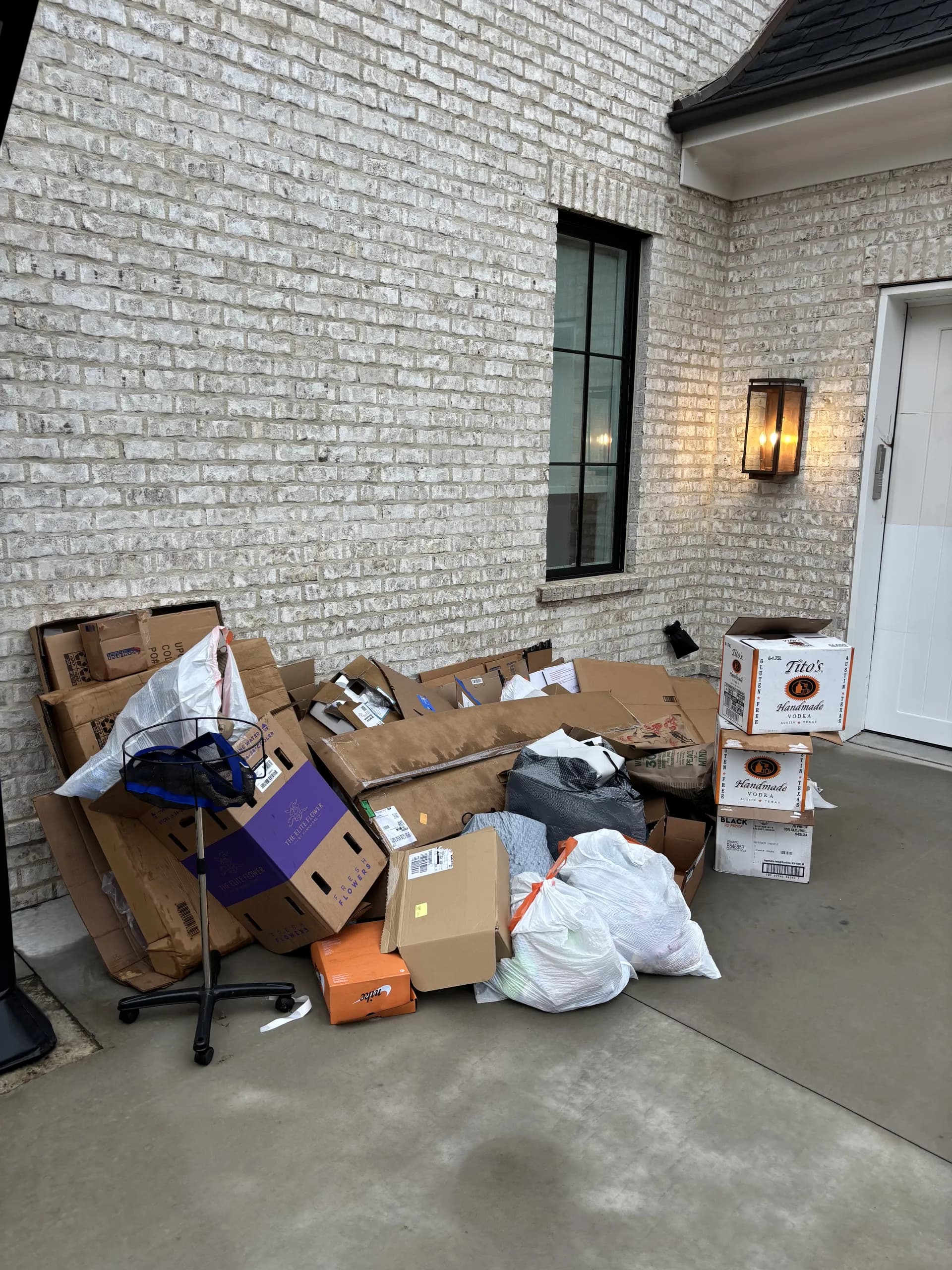 Recent residential junk removal job