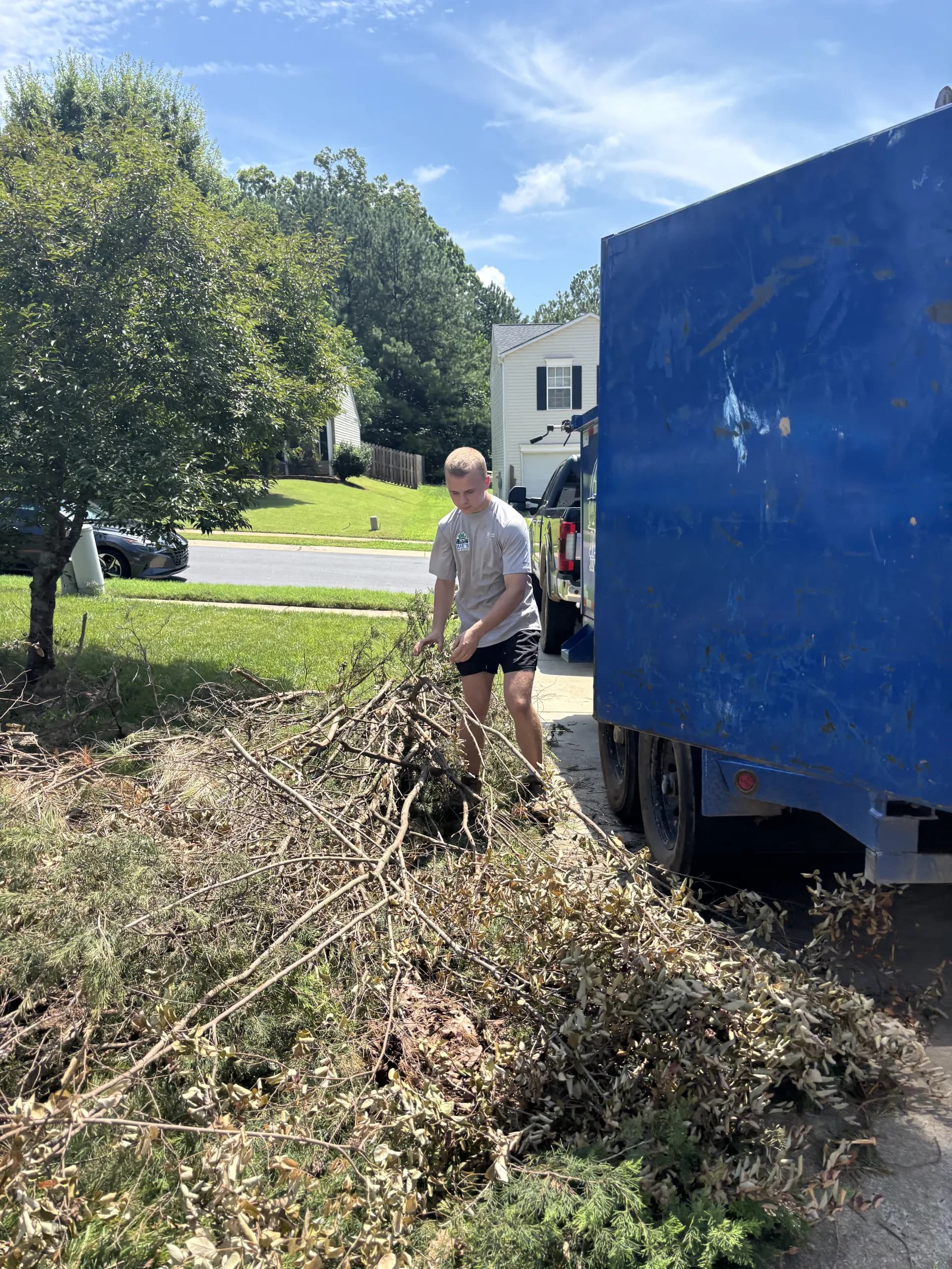 Recent yard debris removal job